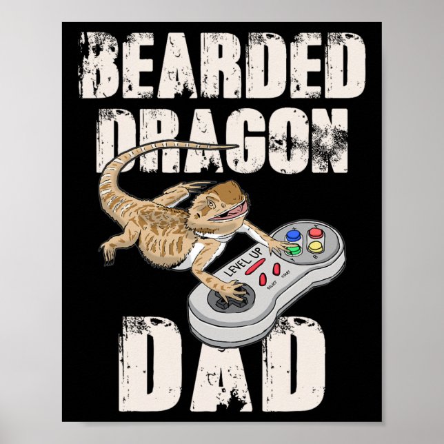 Affiche Dragon Papa Jeu Vidéo Reptiles Pagona Joueurs  (Devant)