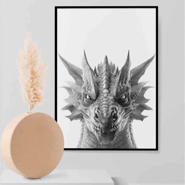 Affiche Dragon Portrait réaliste Salle pour enfants (Créateur téléchargé)
