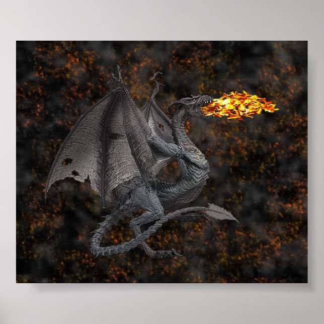Affiche Dragon qui respire le feu (Devant)
