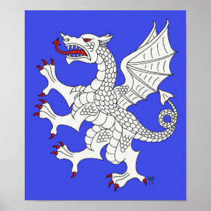 Affiche Dragon Rampant Argent