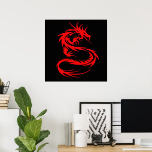 Affiche Dragon rouge