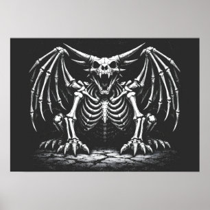 Affiche Dragon squelette par BurnsInHell