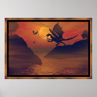 Affiche Dragon Sunset Par Michelle Wilder