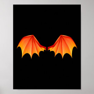 Affiche Dragon T Ailes Halloween Costume Orange Sur Le Ck