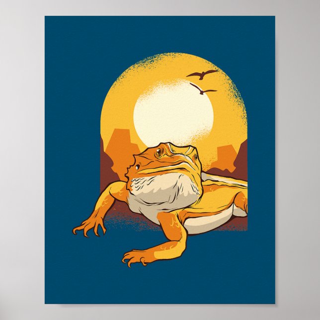 Affiche Dragon Vintage Retro (Devant)