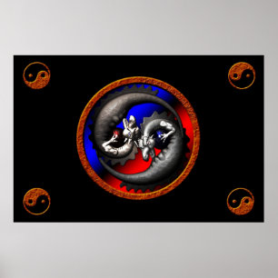 Affiche Dragon Yin-Yang