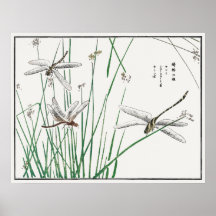 Dragonflies and Reed Grass par Morimoto Toko,