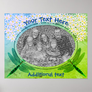 Affiche Dragonflies Daisées Cadre photo Créez votre propre