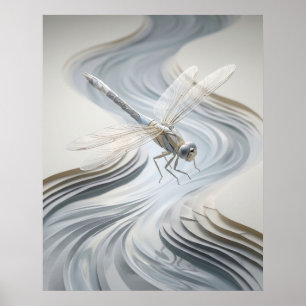 Affiche Dragonfly en origami Stream