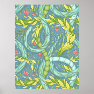 Affiche Dragons en bois