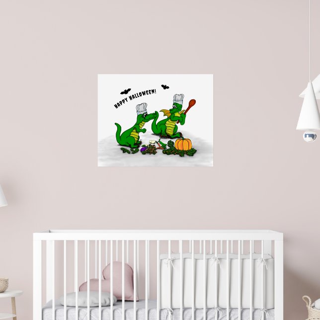 Affiche Dragons - Joyeux Halloween ! Aujourd'hui je vais c (Pépinière 2)