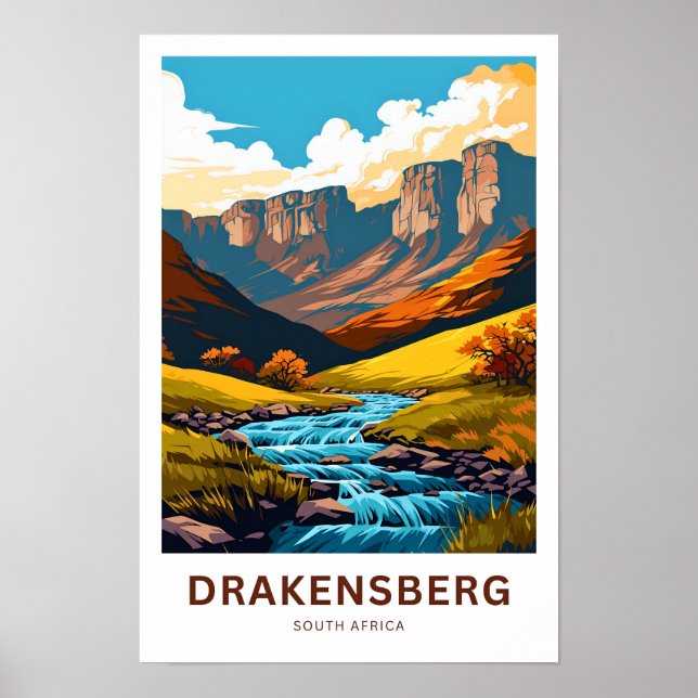 Affiche Drakensberg Afrique du Sud Imprimer (Devant)