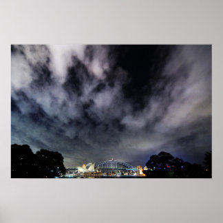 Affiche dramatique Skyscapor du port de Sydney