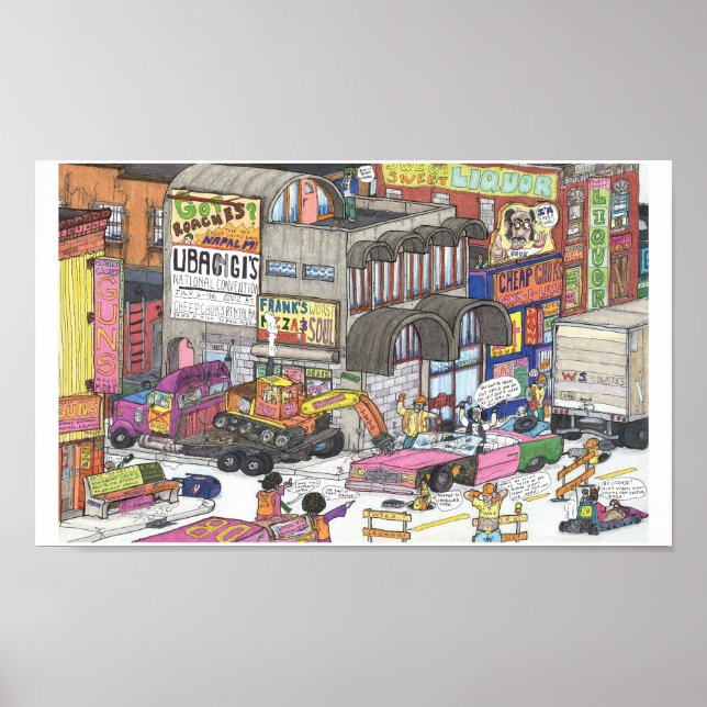 Affiche Drame au coin de l'affiche de Broad & Charles (Devant)