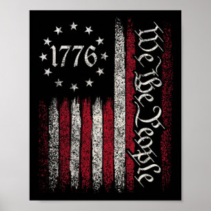 Affiche Drapeau 1776 Constitution Fête de l'Indépendance A