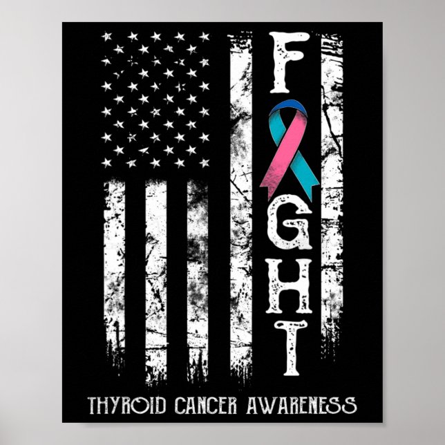 Affiche Drapeau 1 du guerrier du cancer (Devant)