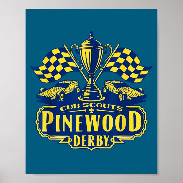 Affiche Drapeau à damier de course de derby de pinwood de  (Devant)