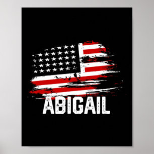 Affiche Drapeau Abigail Usa Personnalisé 4 juillet Abigail