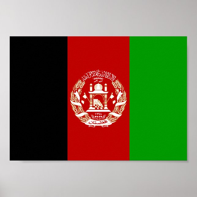 Affiche Drapeau Afghanistan (Devant)