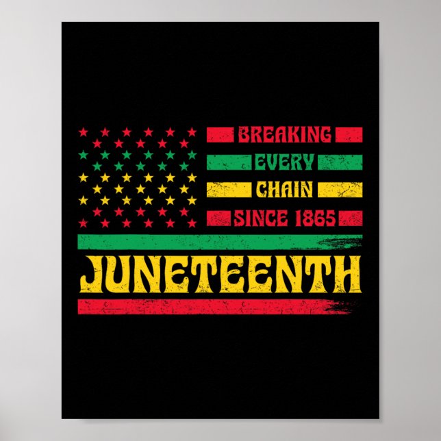Affiche Drapeau Afro-Américain Drapeau Dun Dun Dun Dun Dun (Devant)