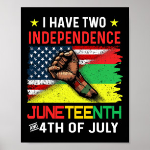 Affiche Drapeau afro-américain Juneteenth 1865 États-Unis