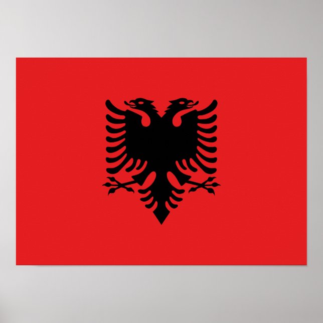 Affiche Drapeau albanais patriotique (Devant)