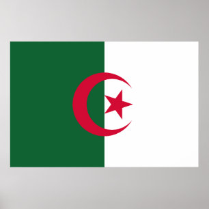 Affiche Drapeau Algérie