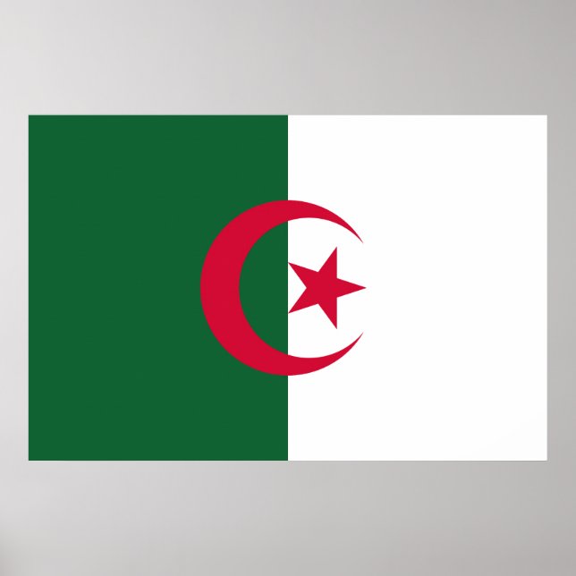 Affiche Drapeau Algérie (Devant)