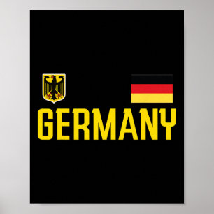 Affiche Drapeau Allemagne Deutschland Footbyll Football Fa