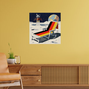 Affiche Drapeau allemand drôle