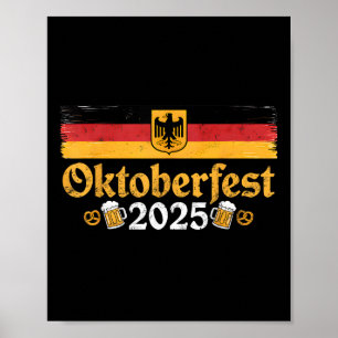 Affiche Drapeau allemand Eagle 2025 Vintage Festival Look