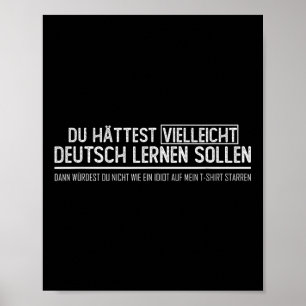 Affiche Drapeau allemand _ Vielleicht Deutsch Lernen
