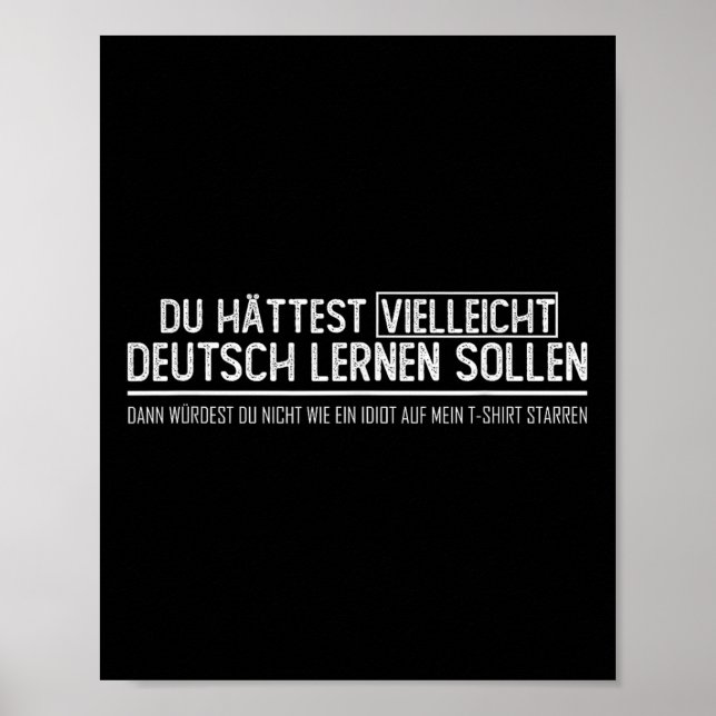 Affiche Drapeau allemand _ Vielleicht Deutsch Lernen (Devant)
