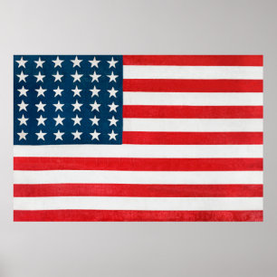 Affiche Drapeau Américain