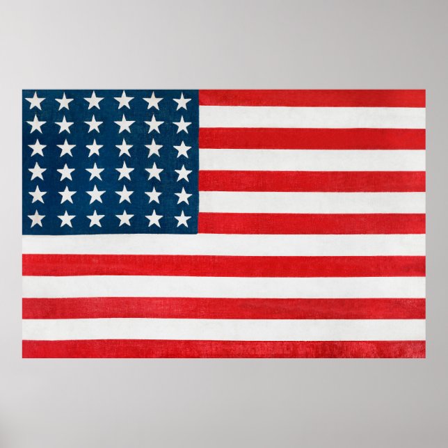 Affiche Drapeau Américain (Devant)