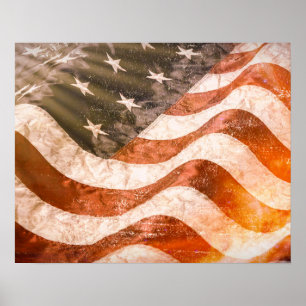 Affiche Drapeau Américain