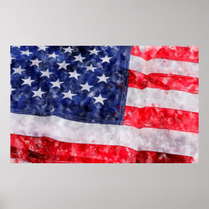 Affiche Drapeau américain