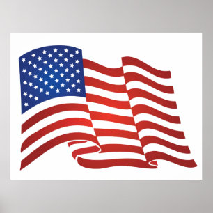 Affiche Drapeau américain