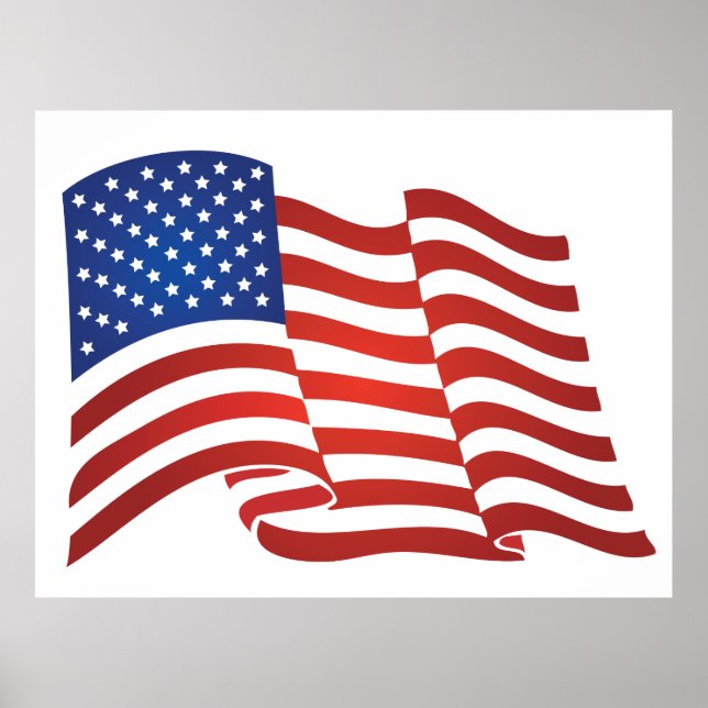 Affiche Drapeau américain (Devant)