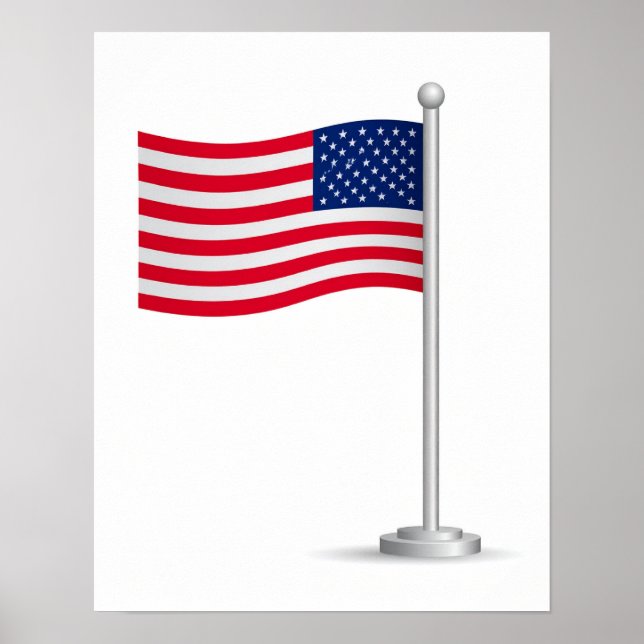 Affiche drapeau américain (Devant)