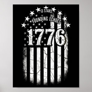 Affiche drapeau américain 1776 betsy ross 13 étoiles usa 4