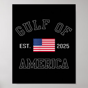 Affiche Drapeau Américain 2025 Du Golfe Des Etats-Unis Est