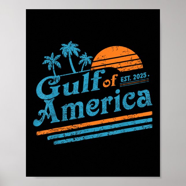 Affiche Drapeau Américain 2025 Golfe M (Devant)