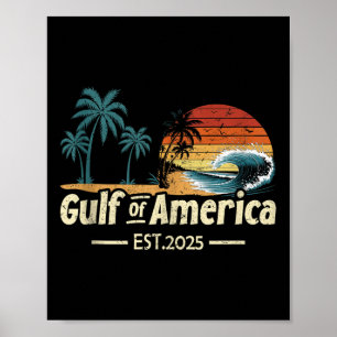 Affiche Drapeau Américain 2025 Golfe M