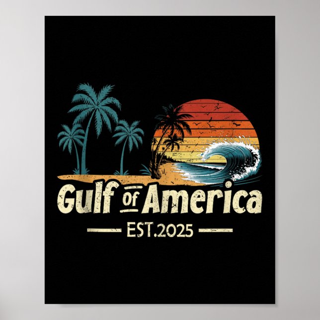 Affiche Drapeau Américain 2025 Golfe M (Devant)