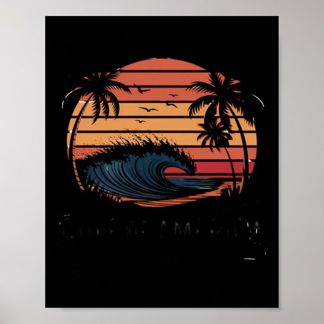 Affiche Drapeau Américain 2025 Golfe Rétro Mexique (Devant)
