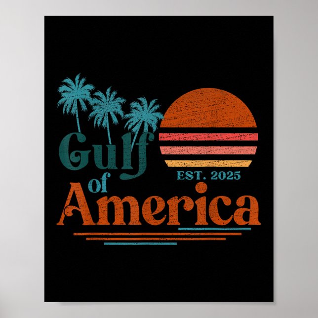 Affiche Drapeau Américain 2025 Mexique Rétro (Devant)