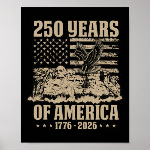 Affiche Drapeau américain 250 ans 1776-2026 250e anniversa
