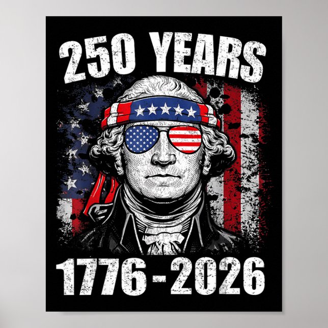 Affiche Drapeau américain 250 ans 250e anniversaire États- (Devant)