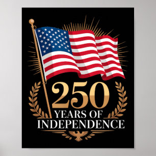 Affiche drapeau américain 250 ans usa 250e anniversaire